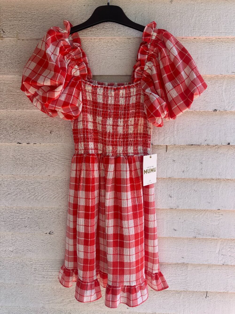 Mumu Colvin Mini Dress - Picnic Plaid - Brand New Tags still on - Size Small - Picture 2 of 8